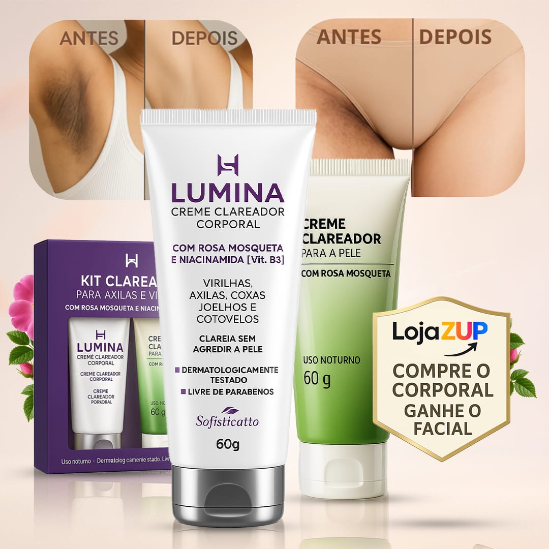 Lumina Creme Clareador Corporal - Compre e Ganhe o Facial